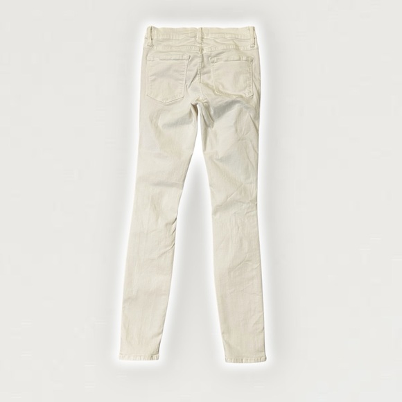 Frame Denim Distressed Le Skinny De Jeanne Skinny Jeans in “Blanc” White Size 26 - Picture 11 of 16